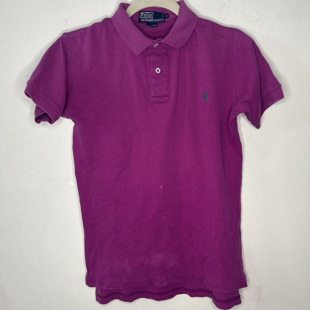 Polo Ralph Lauren Polo Shirt Adult Small Purpl Short Sleeve Custom Fit Pony Mens